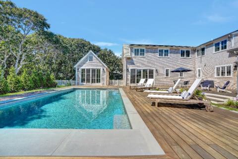 New Luxury Home in Edgartown Katama Point, Pool Walk to South Beach